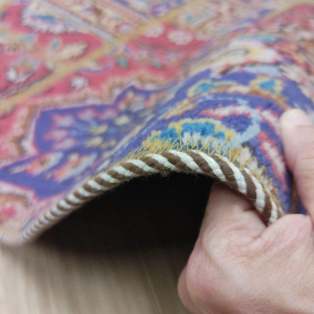 ペルシャ絨毯 パッチワーク アンティーク 100x100手織り クリーニング済み