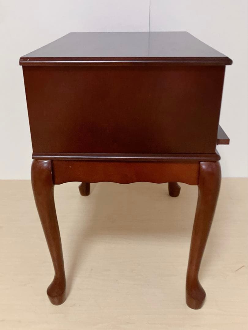 アンティーク調　猫脚　サイドテーブル　電話台　FAX台　サイドキャビネット