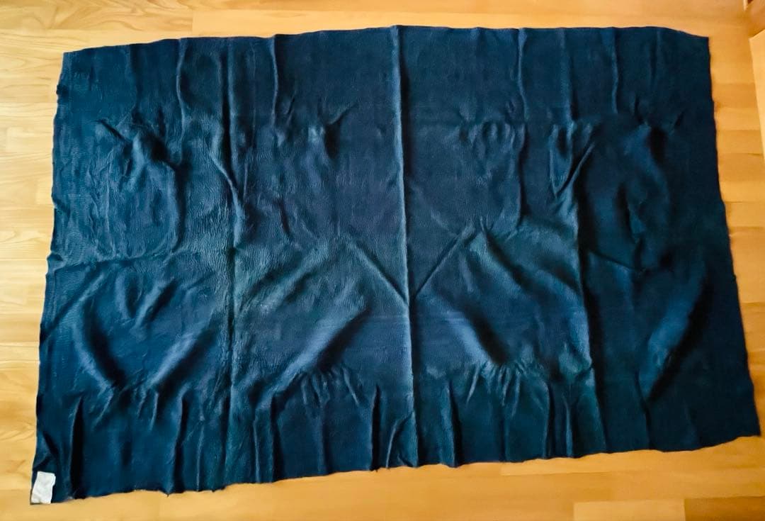 LIGHT YEARS OVERDYE 藍泥染 キルト ラグ　刺し子 ベニワレン