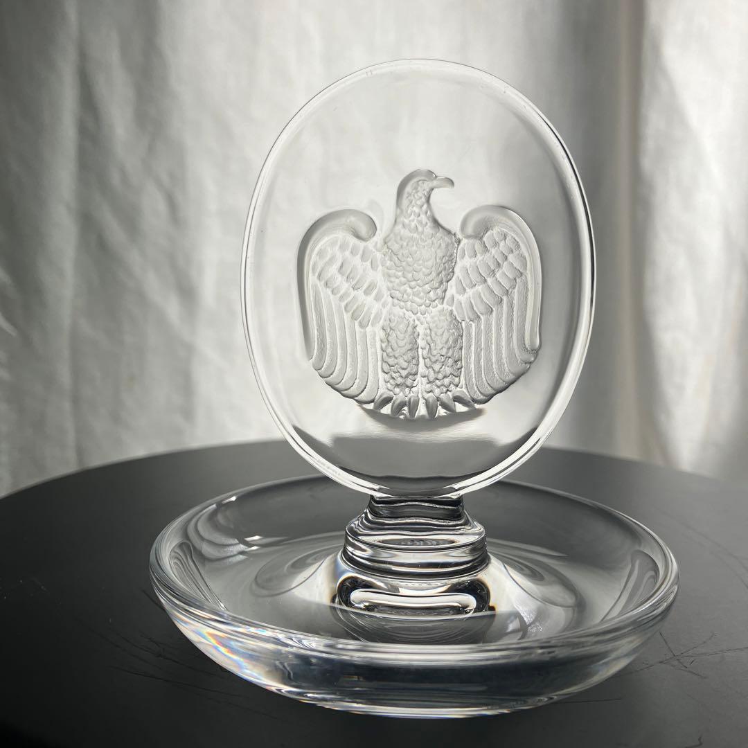 ルネ・ラリック　イーグル　翼を広げた鷲のリングトレイ