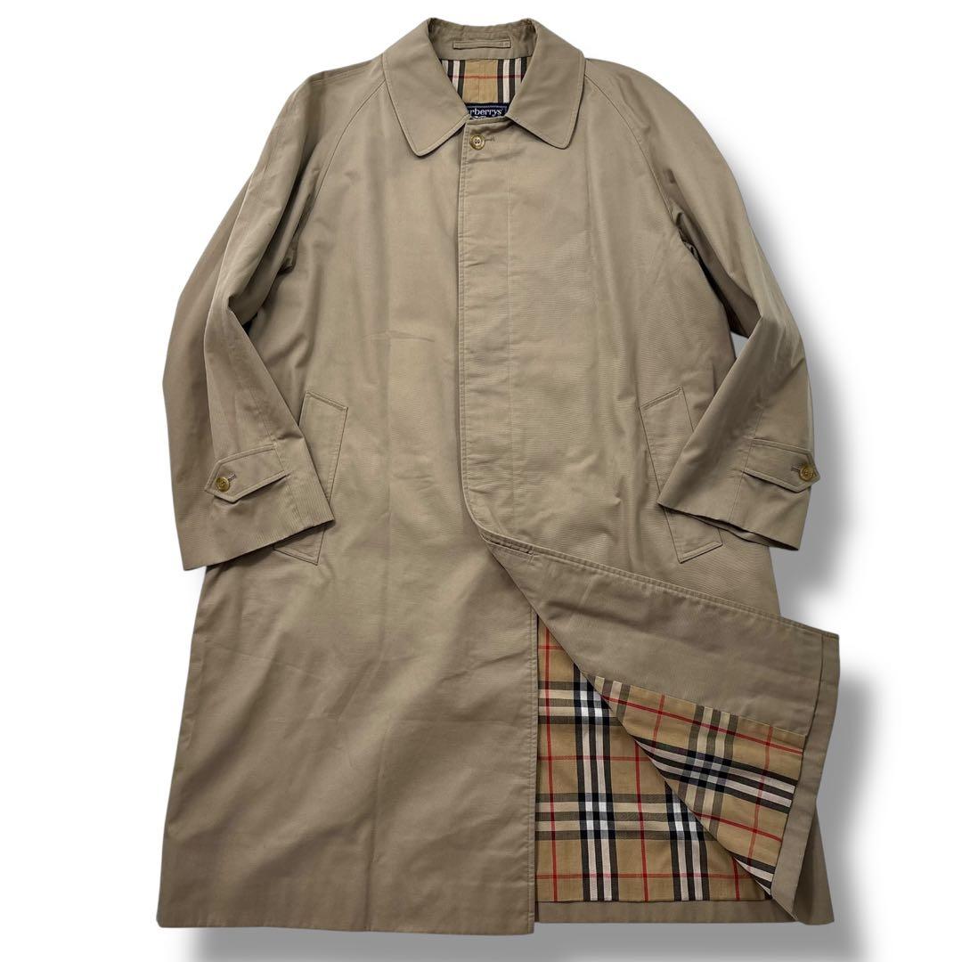 高級】Burberry バーバリー　ステンカラーコート　ノバチェック　ロング