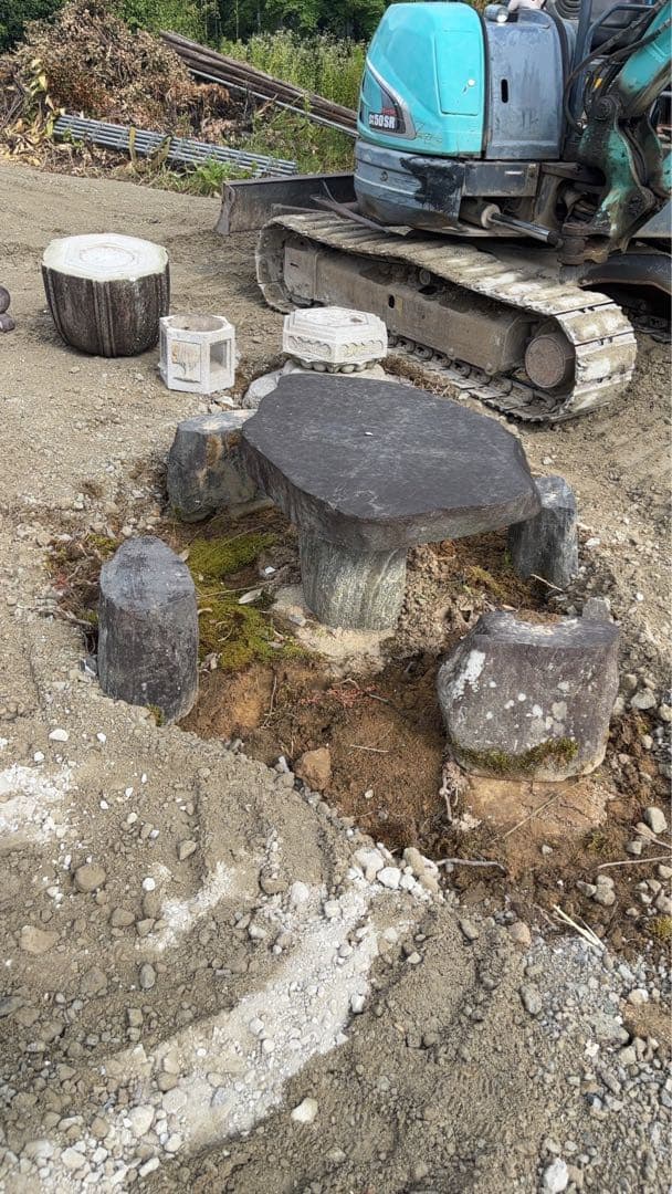 天然石 テーブルと椅子セット