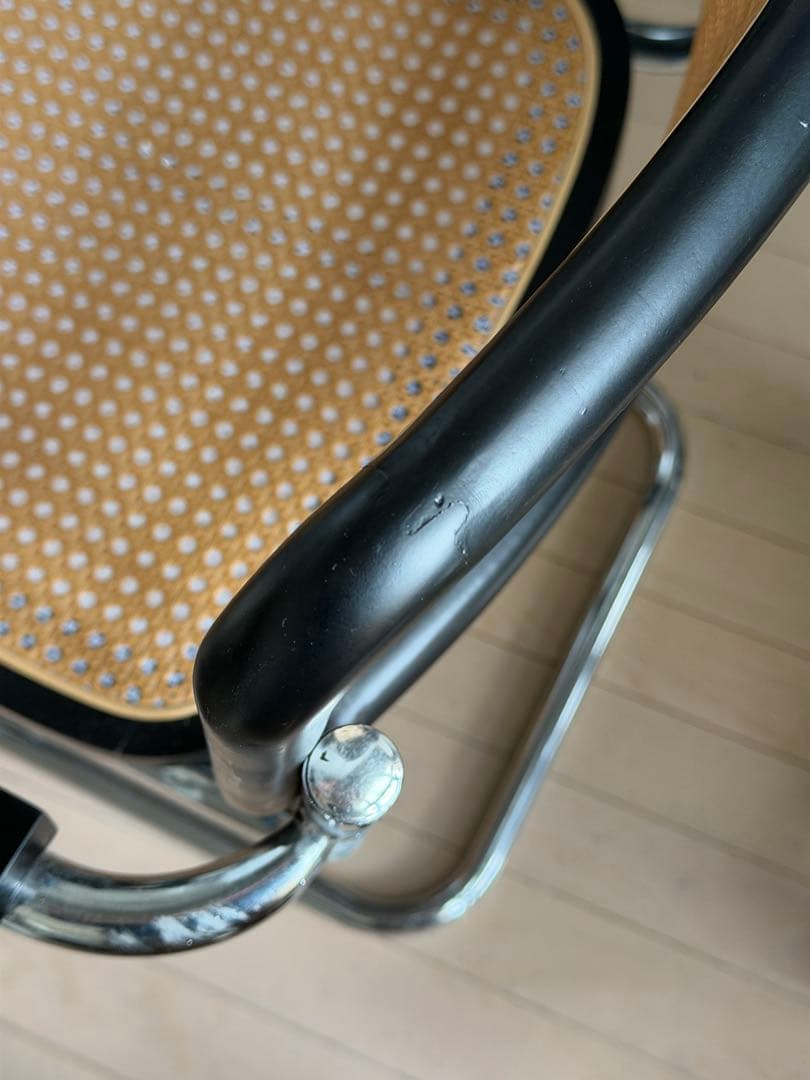 撮影のみ美品 チェスカチェア リプロダクト ブラック アーム