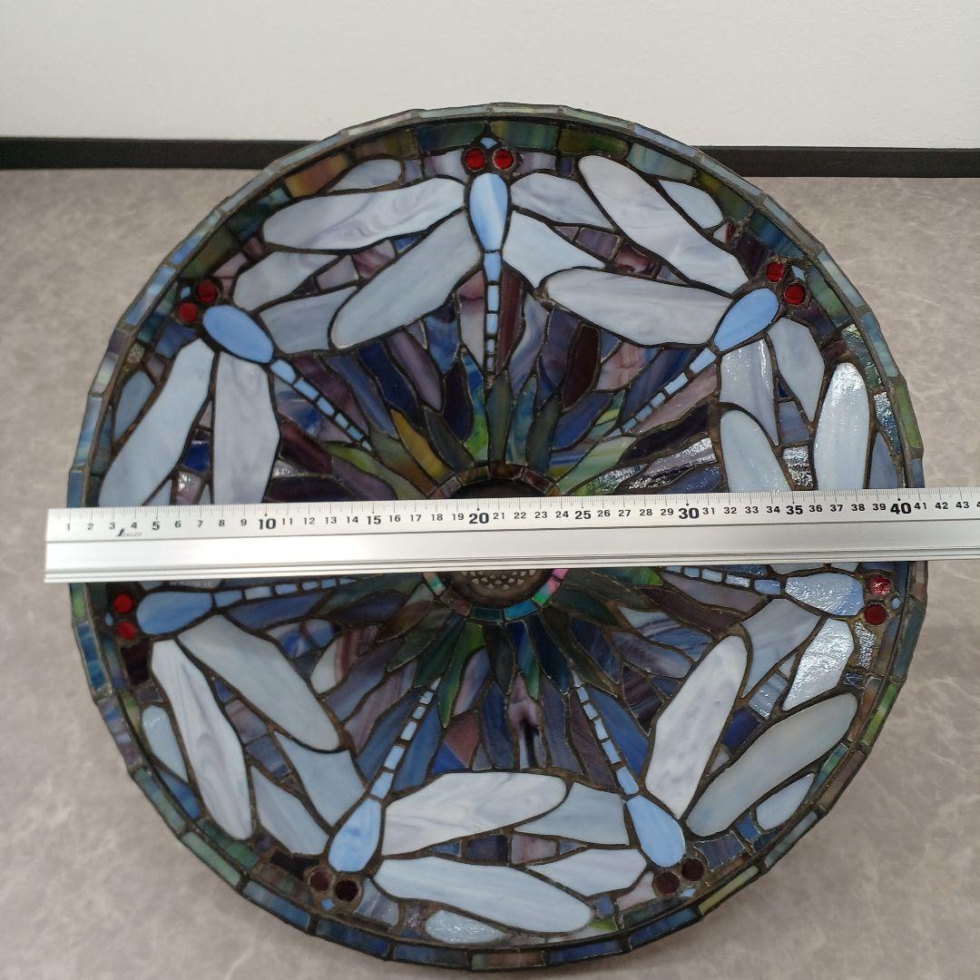 送料込み☆ステンドグラス【卓上ランプ】トンボ柄/アンティーク