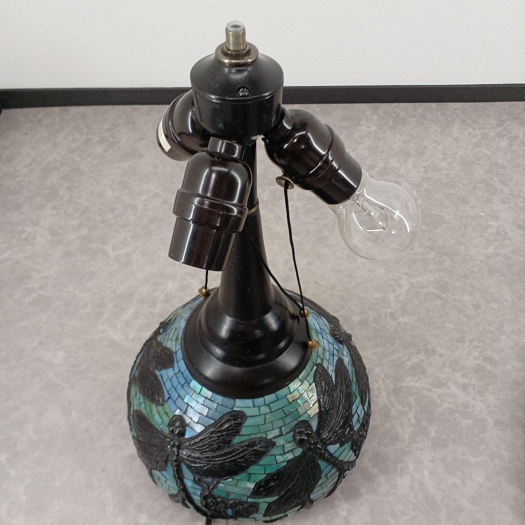 送料込み☆ステンドグラス【卓上ランプ】トンボ柄/アンティーク