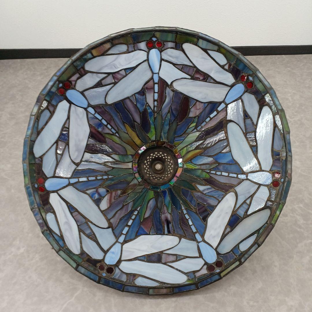 送料込み☆ステンドグラス【卓上ランプ】トンボ柄/アンティーク