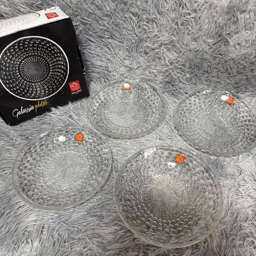 4枚　GALASSIA ガラシア ディーププレート 21cm RCR・イタリア製