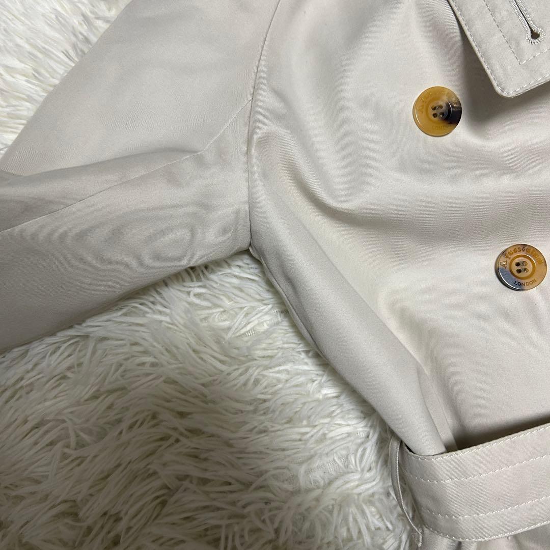 アクアスキュータム トレンチコート 青ライナー　ベルト付き　アイボリー　サイズ6