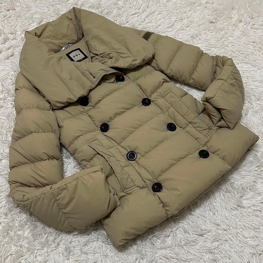 値下げ レア タトラス ダウンジャケット 肩ロゴ ダウンコート ミドル Aライン