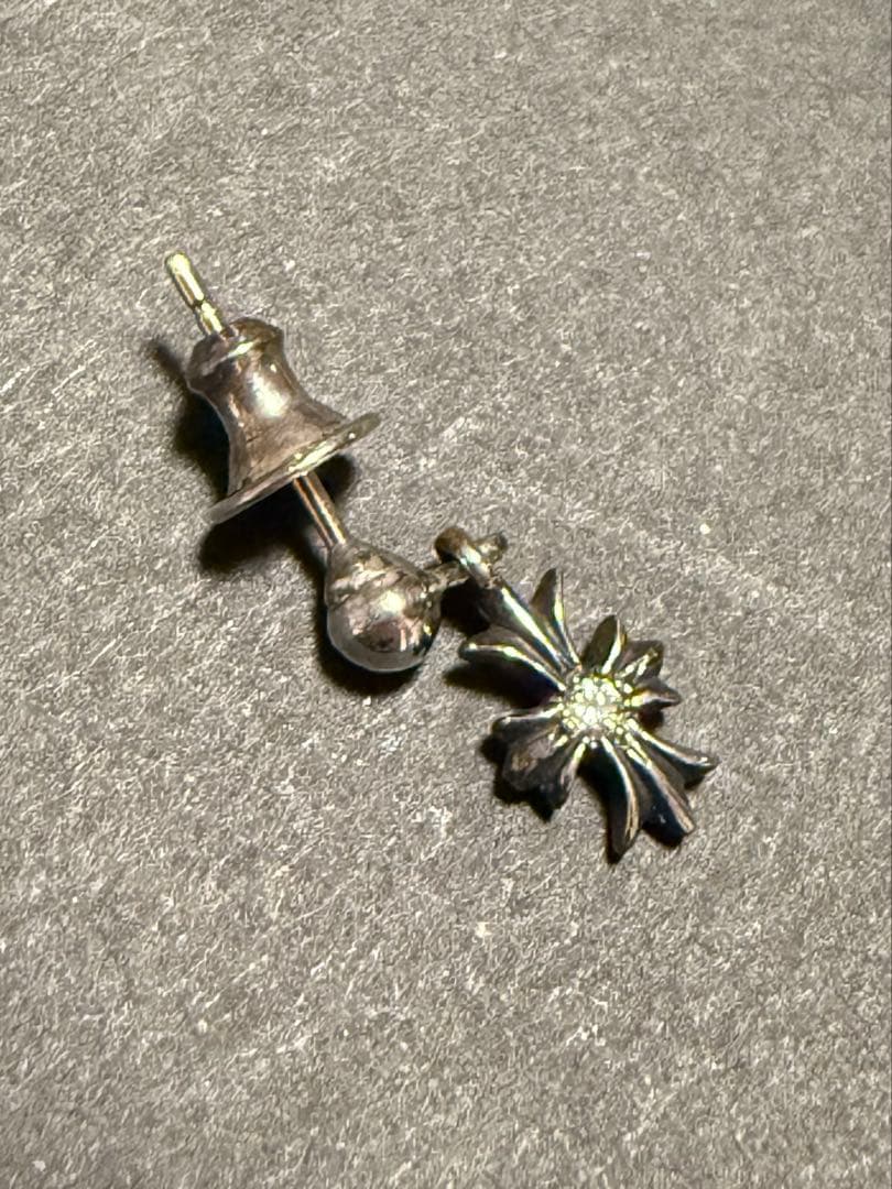 【正規品】 クロムハーツ 両面ダイヤ タイニーE CHドロップピアス