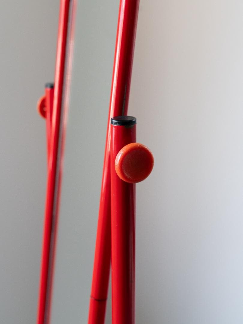 80s アイアンフレーム スタンドミラー 姿見レトロポップ　モダン