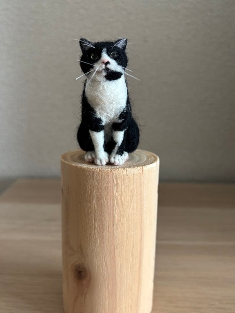 羊毛フェルト 猫 ハチワレ