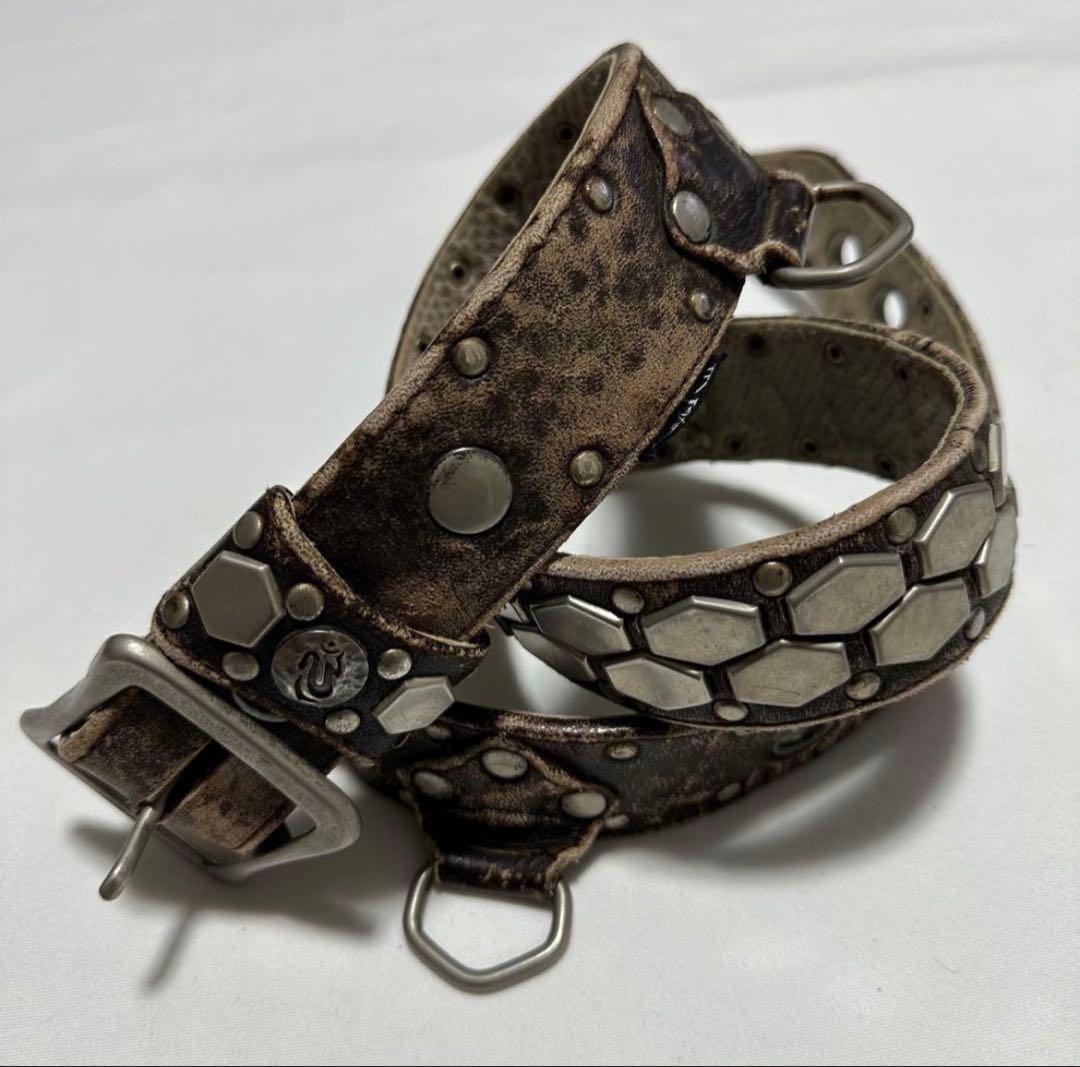 小物 Kmrii l plate leather belt archive