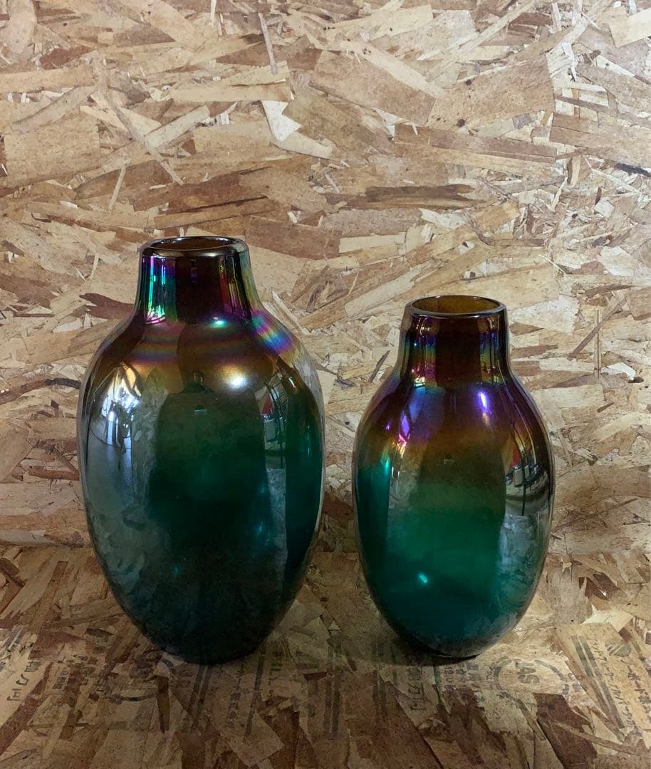 ガラス　花瓶　アンティーク　インテリア