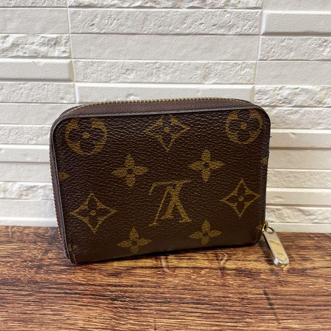 良品 ルイヴィトン モノグラム ケース ジッピーウォレット ブラウン