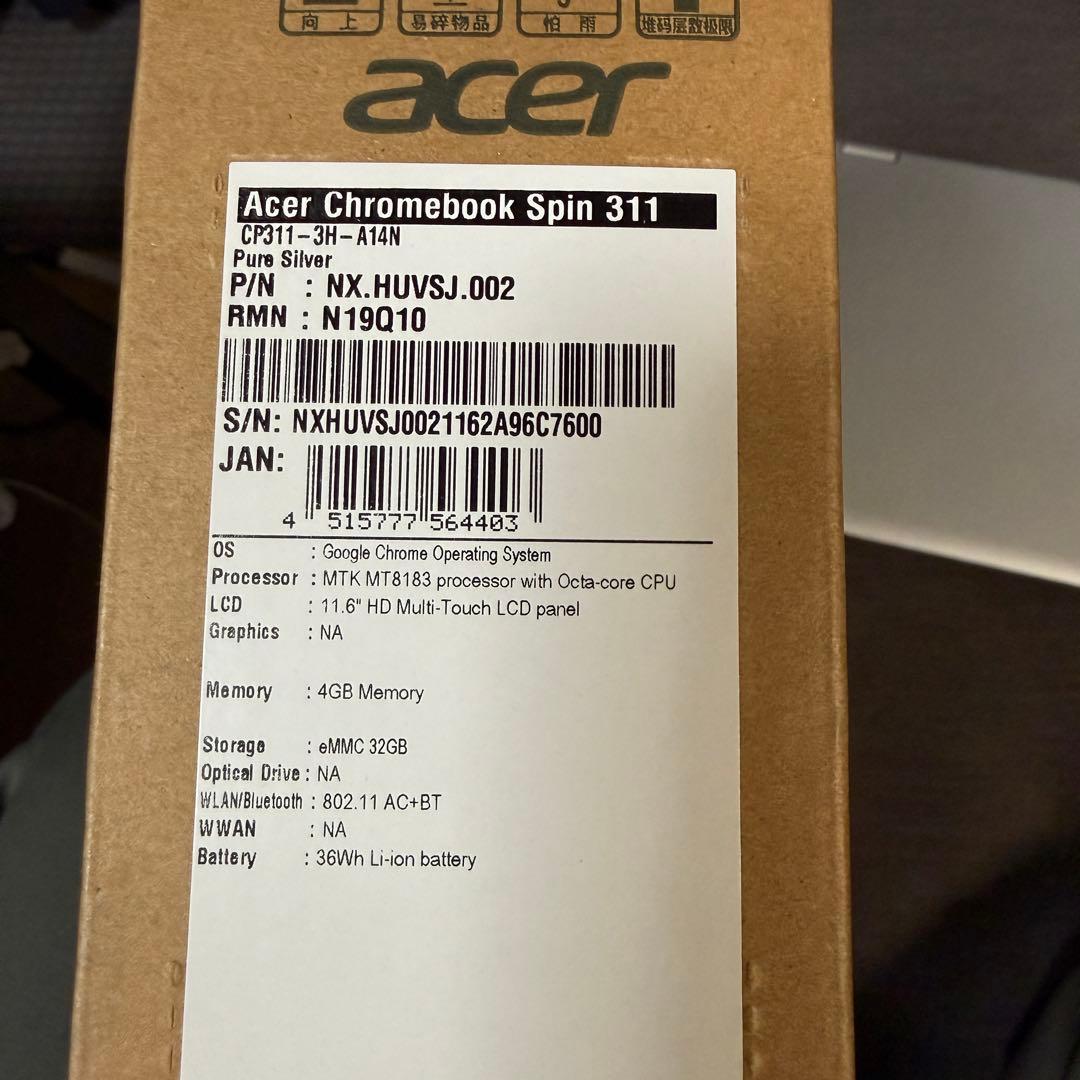 Acer Chromebook Spin 311 【箱付き】