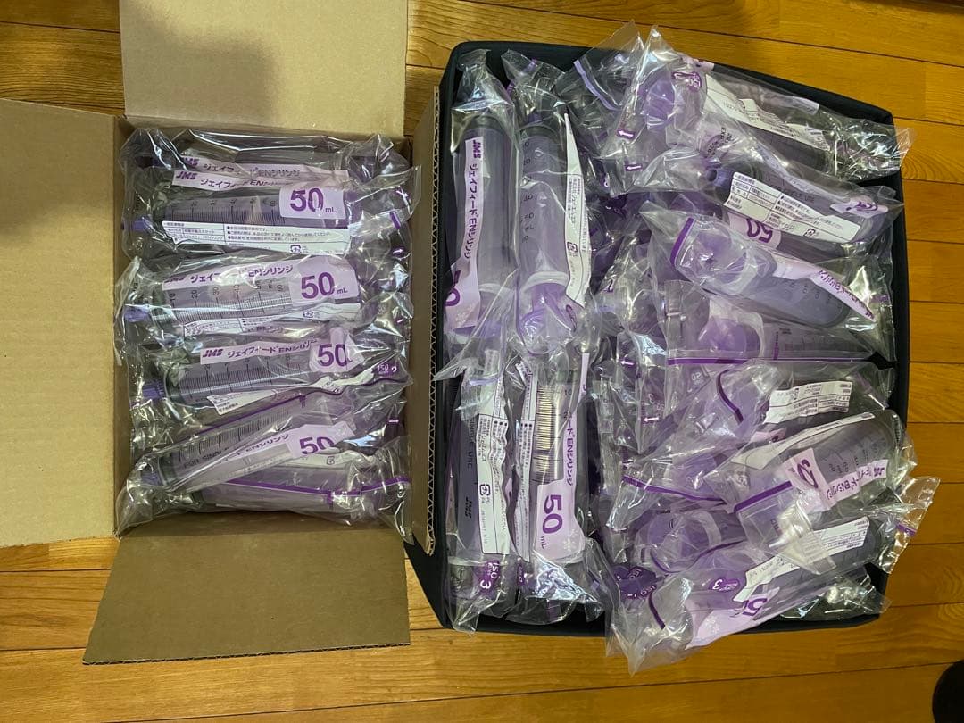 160本 新品未開封JMS ジェイフィードEN シリンジ 50ml キャップ付