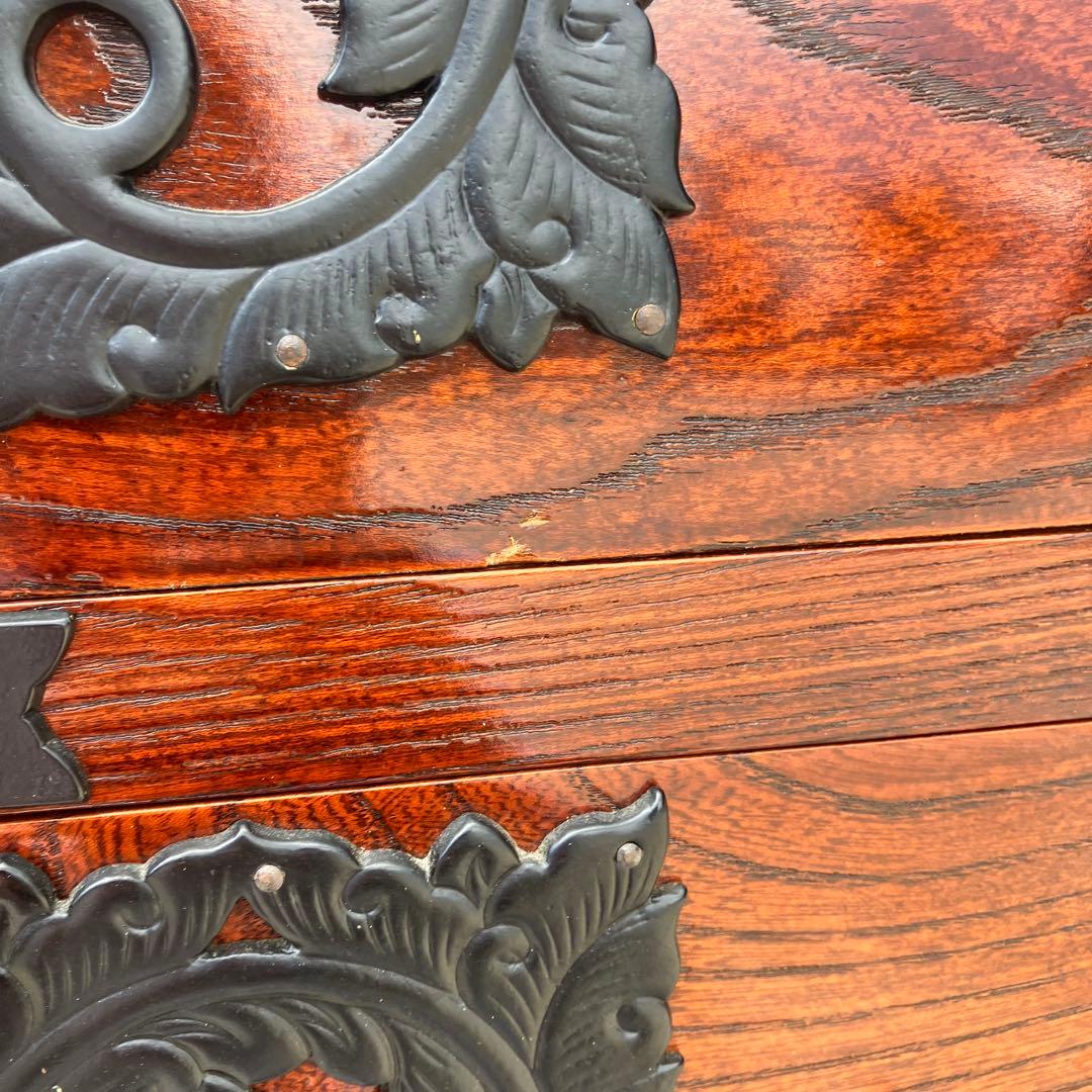 仙台箪笥 伊達箪笥 漆塗り 6段13杯 引き出し 和箪笥 帳場箪笥 サイドボード