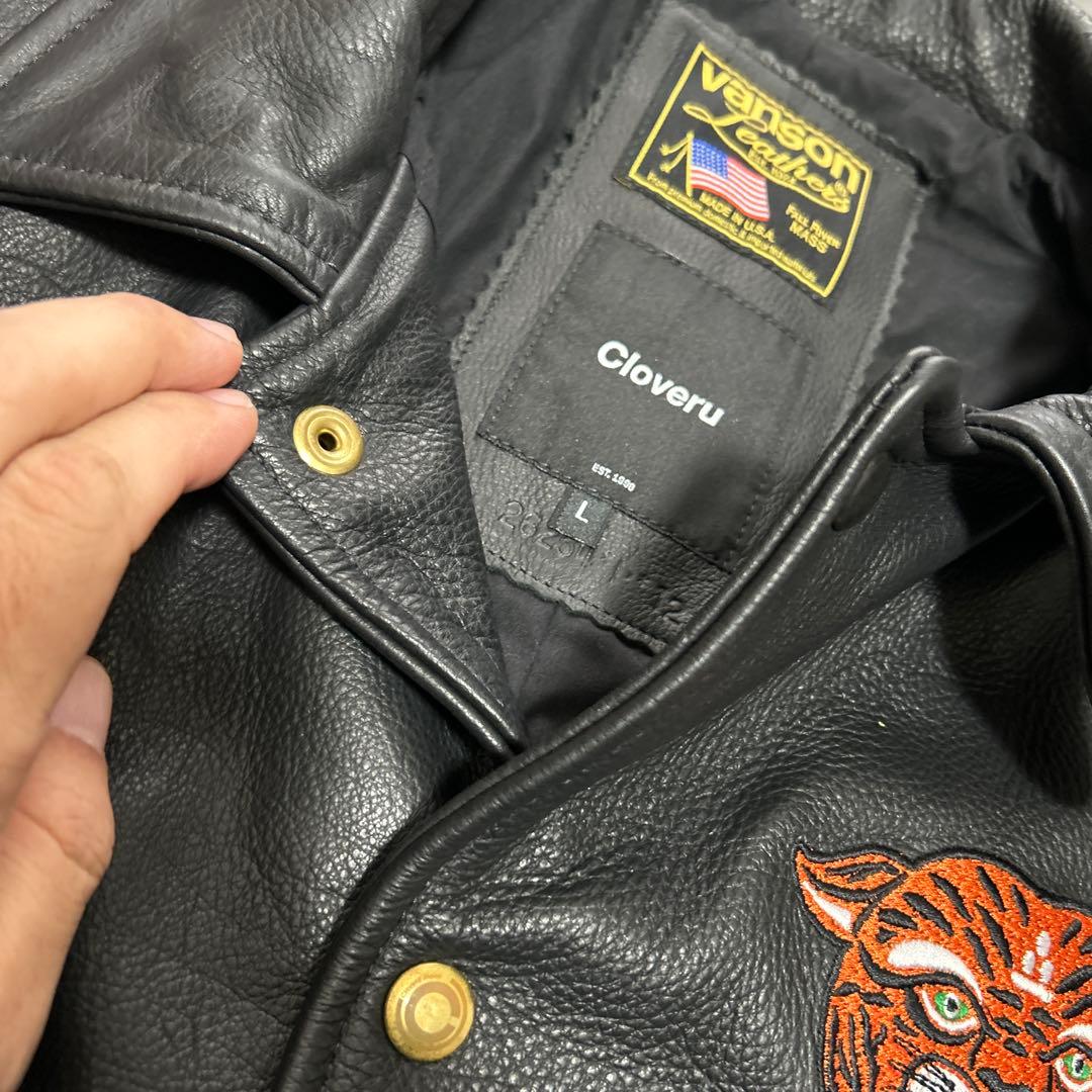 Cloveru クローバル VANSON レザーコーチジャケット L バンソン