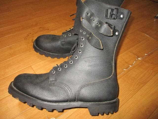 ８０年代　フランス軍　２バックル　コンバットブーツ　ミリタリーブーツ　２８　未使