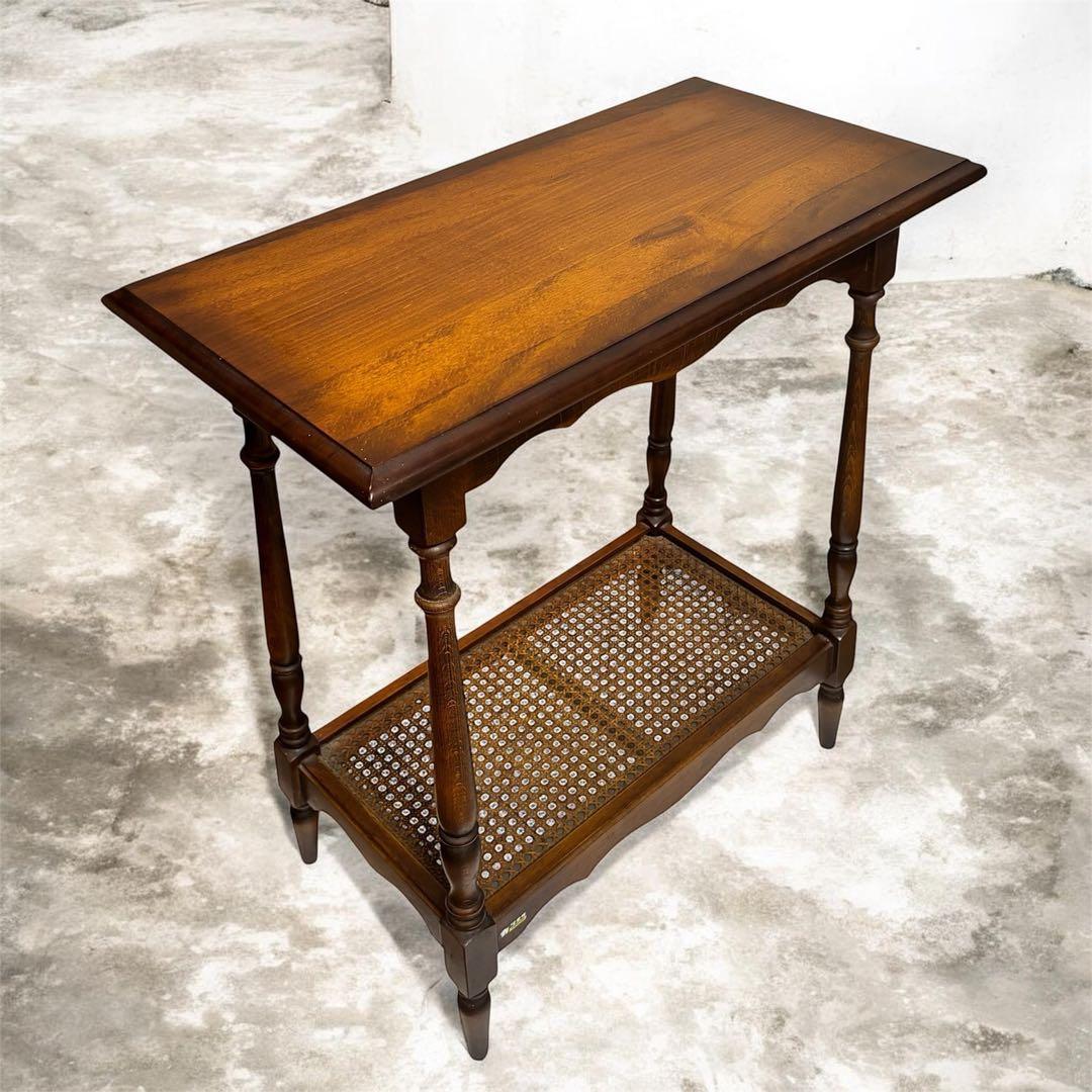 希少❣️カリモク 家具 コロニアル テーブル サイドテーブル 花台 アンティーク