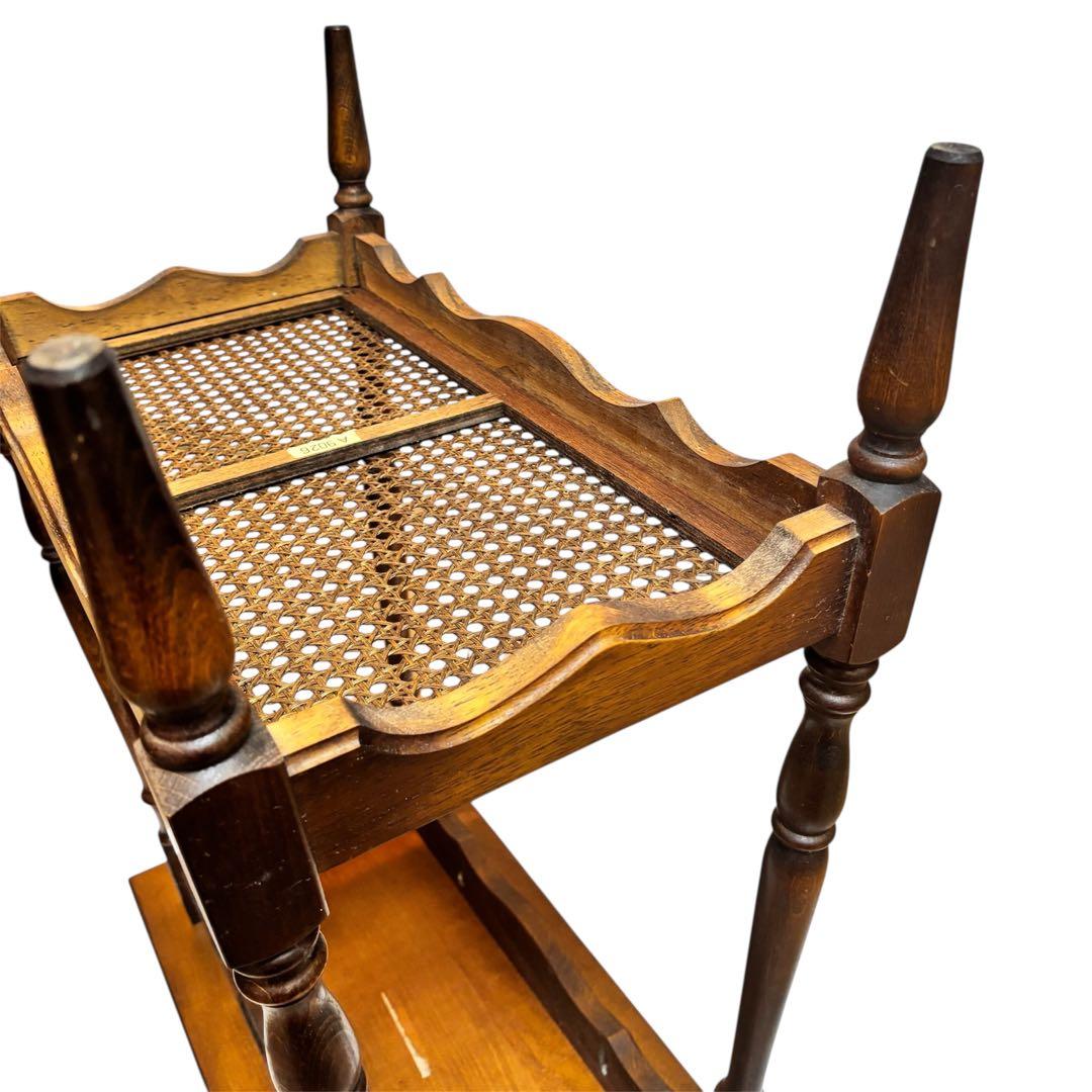 希少❣️カリモク 家具 コロニアル テーブル サイドテーブル 花台 アンティーク