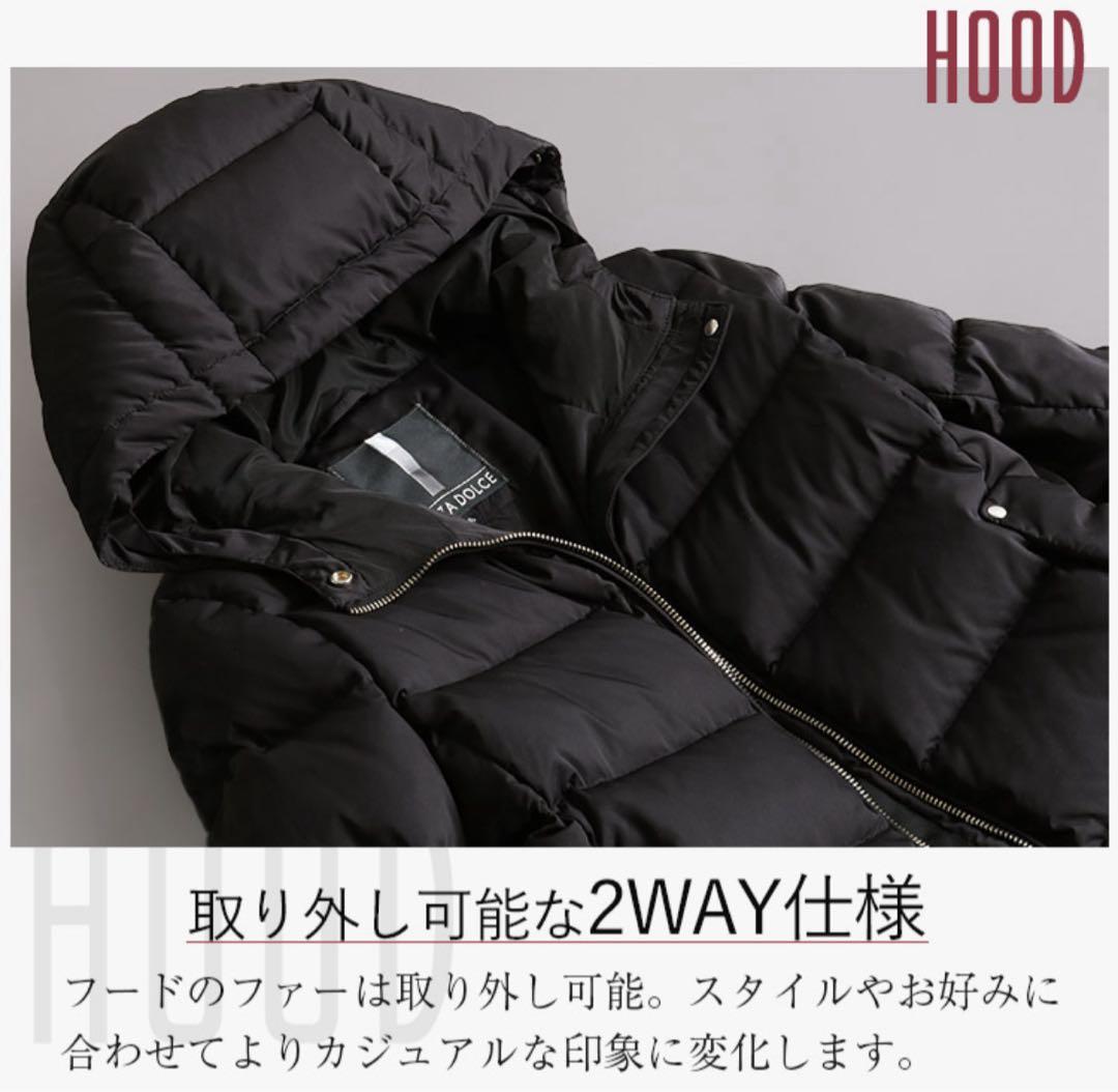 STANZA DOLCEファー付きブラックダウンジャケット