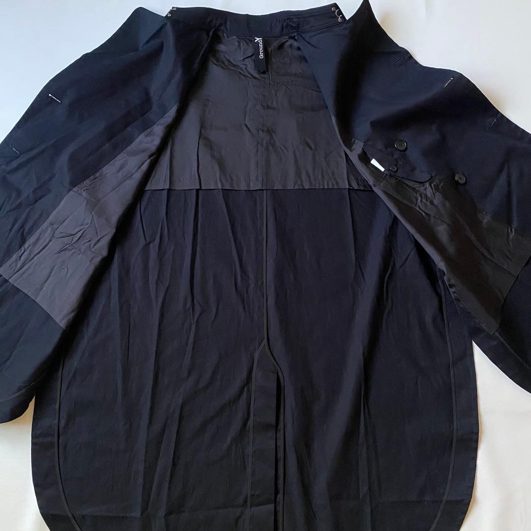 【美品】ヨウジヤマモト グラウンドワイ　ロングトレンチコート　ジレ　ノースリーブ