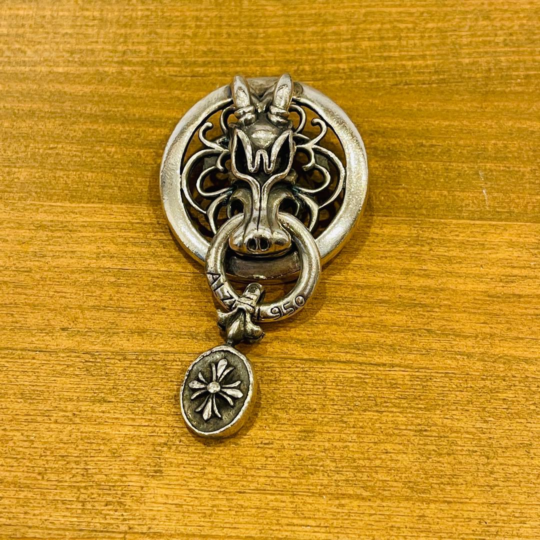 闇*…様 アルズニ　カスタムコンチョ　ドラゴン　シルバー　ALZUNI