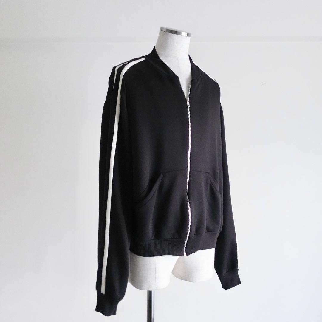 【フランス製】Agnes b. スウェットボンバージャケット　ブラック　2