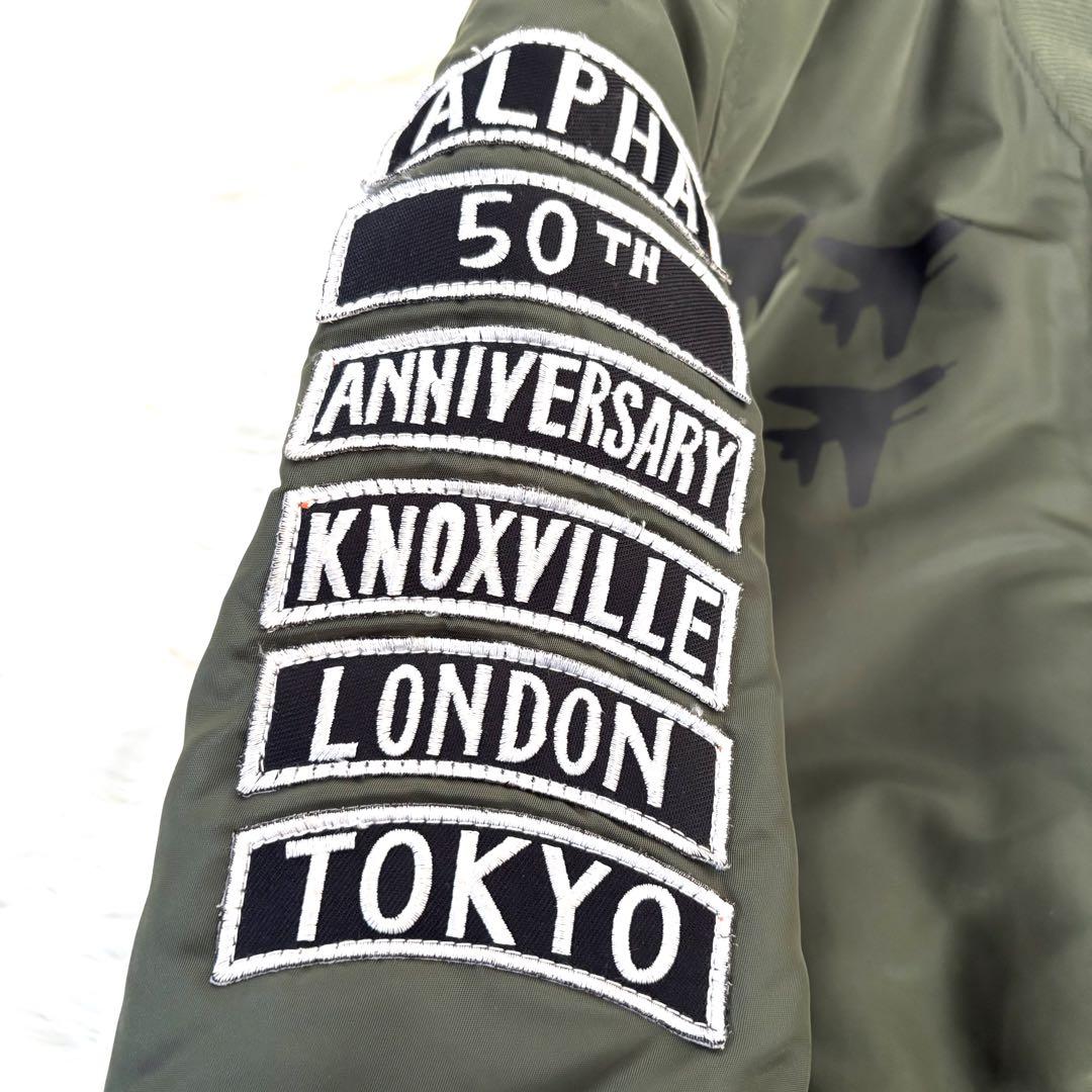 希少☆アルファインダストリーズ　50周年　MA-1 フライトジャケット　カーキM