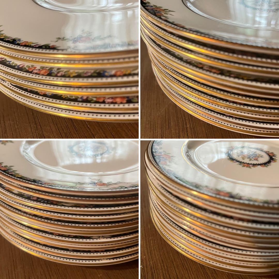 美品 ウェッジウッド オズボーン 黒窯 セット 食器 アンティーク インテリア