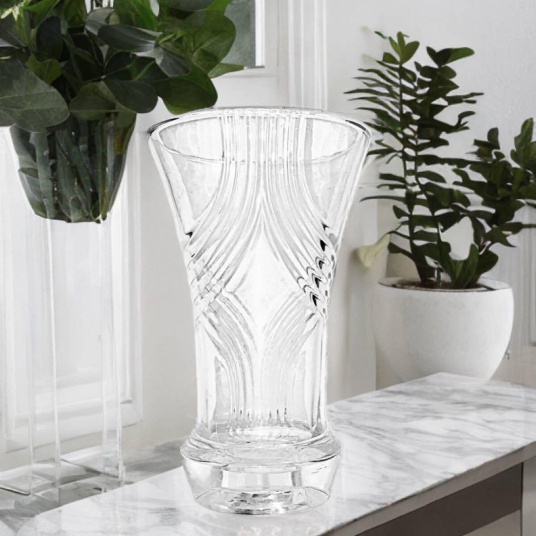 グランデュール フラワーベース 大きいサイズ ガラス花瓶 広口 インテリア