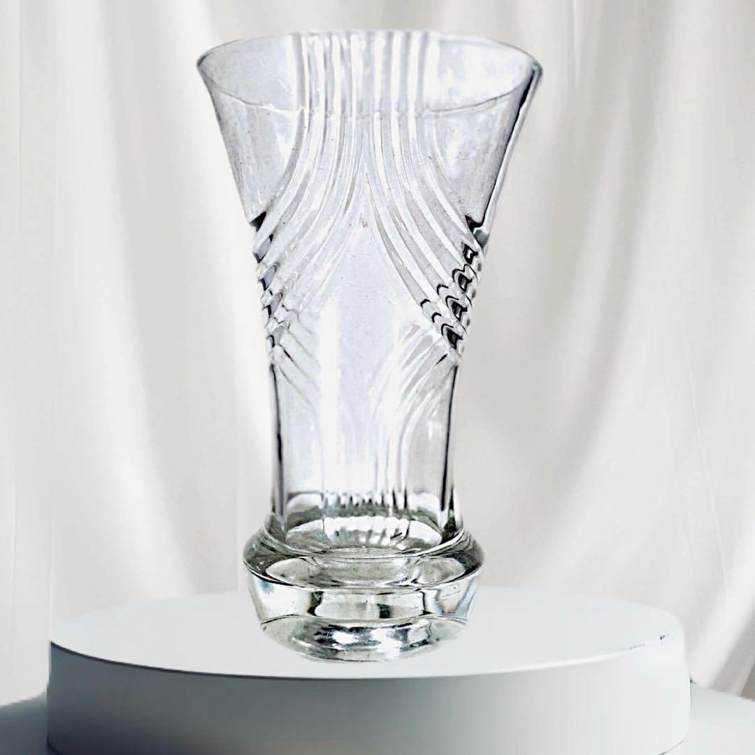 グランデュール フラワーベース 大きいサイズ ガラス花瓶 広口 インテリア