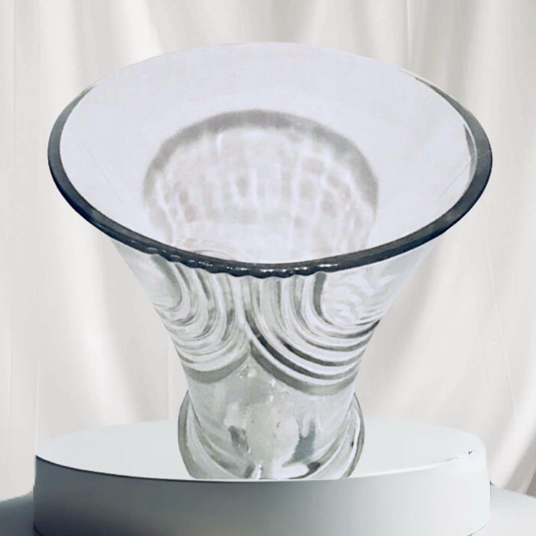 グランデュール フラワーベース 大きいサイズ ガラス花瓶 広口 インテリア