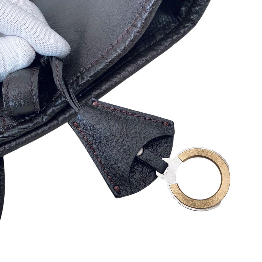 aniary アニアリ【美品】オールレザー トートバッグ ダークブラウン