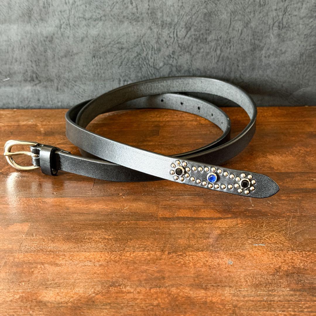 スタッズナローベルトBLUE EYE 18mm