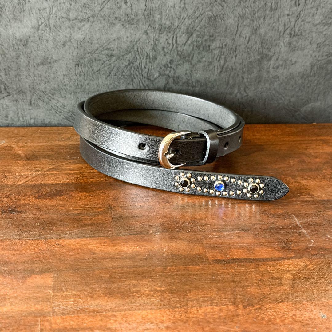 スタッズナローベルトBLUE EYE 18mm