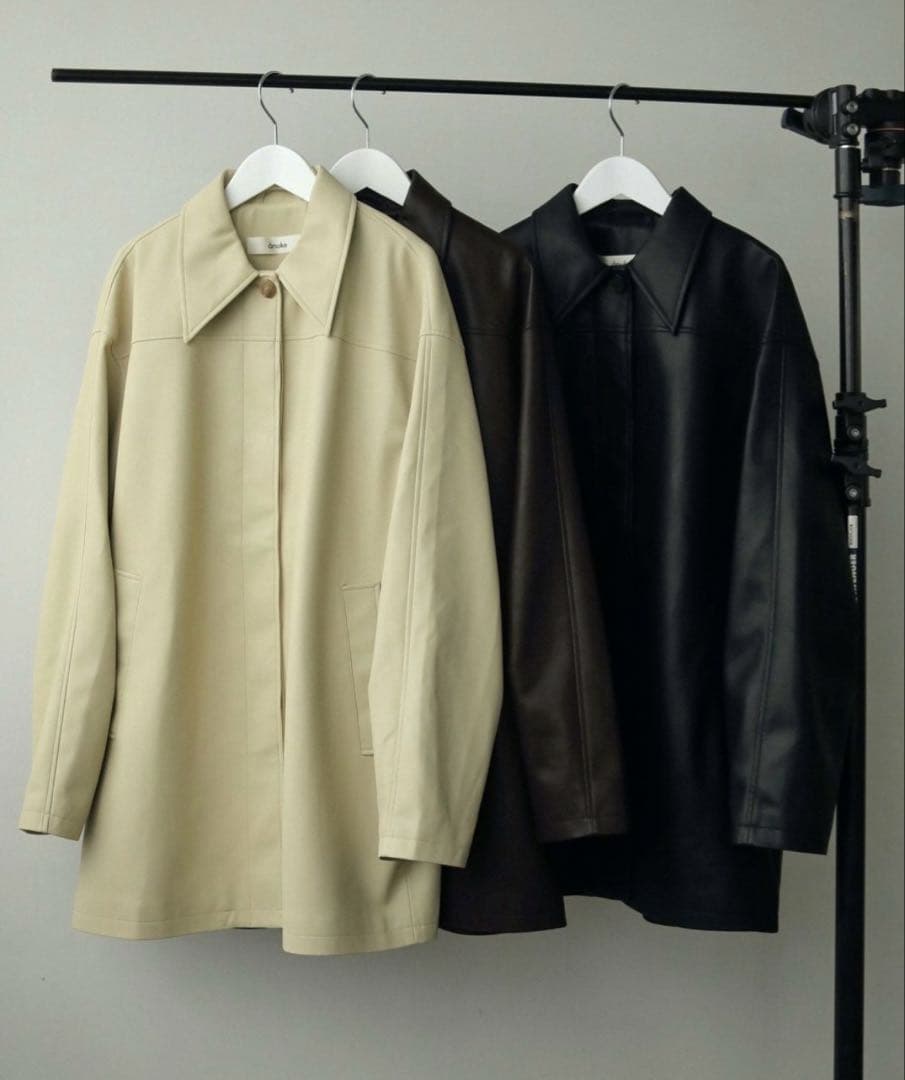 Ecoleather Over Jacket 38 クリーム　限定