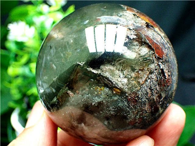 AAA級天然ガーデンクォーツ丸玉B81P1/235P21