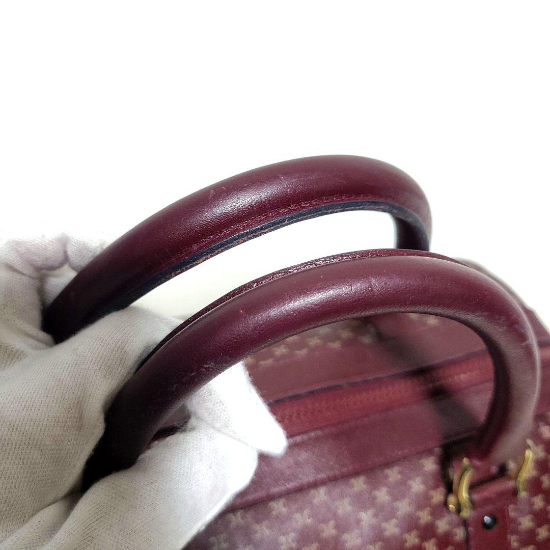 CELINE　ボストンバッグ 旅行 マカダム柄 総柄 レザー ディフュージョン