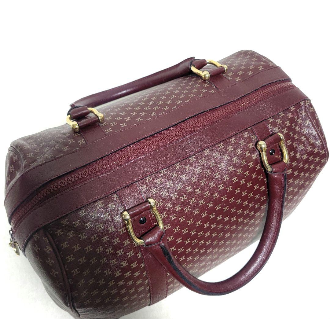 CELINE　ボストンバッグ 旅行 マカダム柄 総柄 レザー ディフュージョン