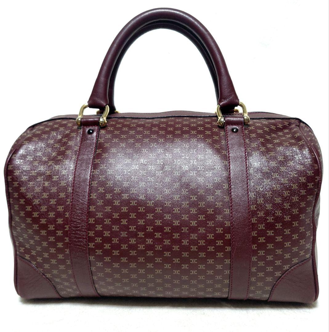 CELINE　ボストンバッグ 旅行 マカダム柄 総柄 レザー ディフュージョン