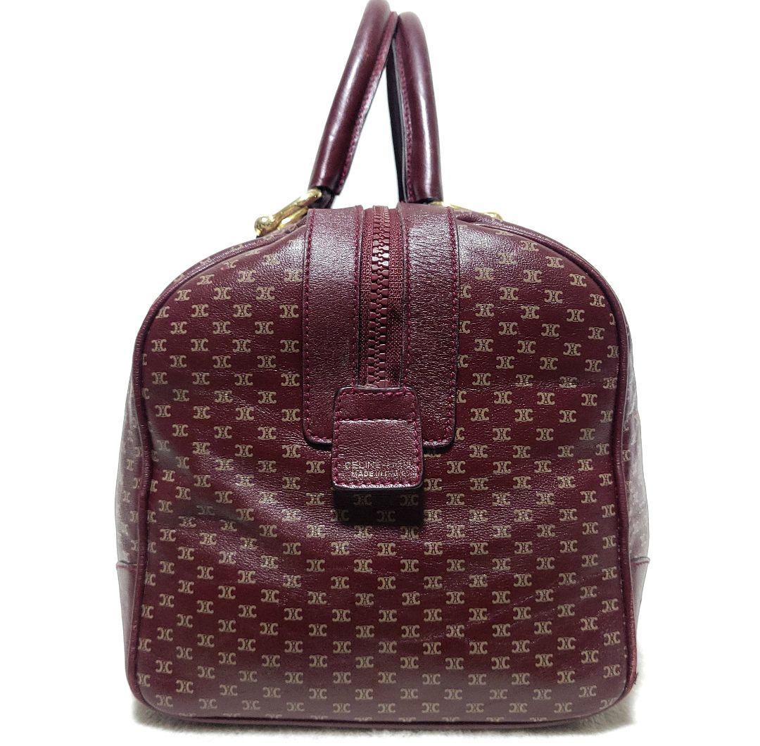 CELINE　ボストンバッグ 旅行 マカダム柄 総柄 レザー ディフュージョン