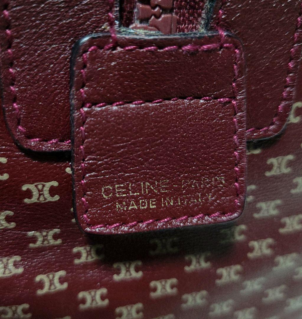 CELINE　ボストンバッグ 旅行 マカダム柄 総柄 レザー ディフュージョン