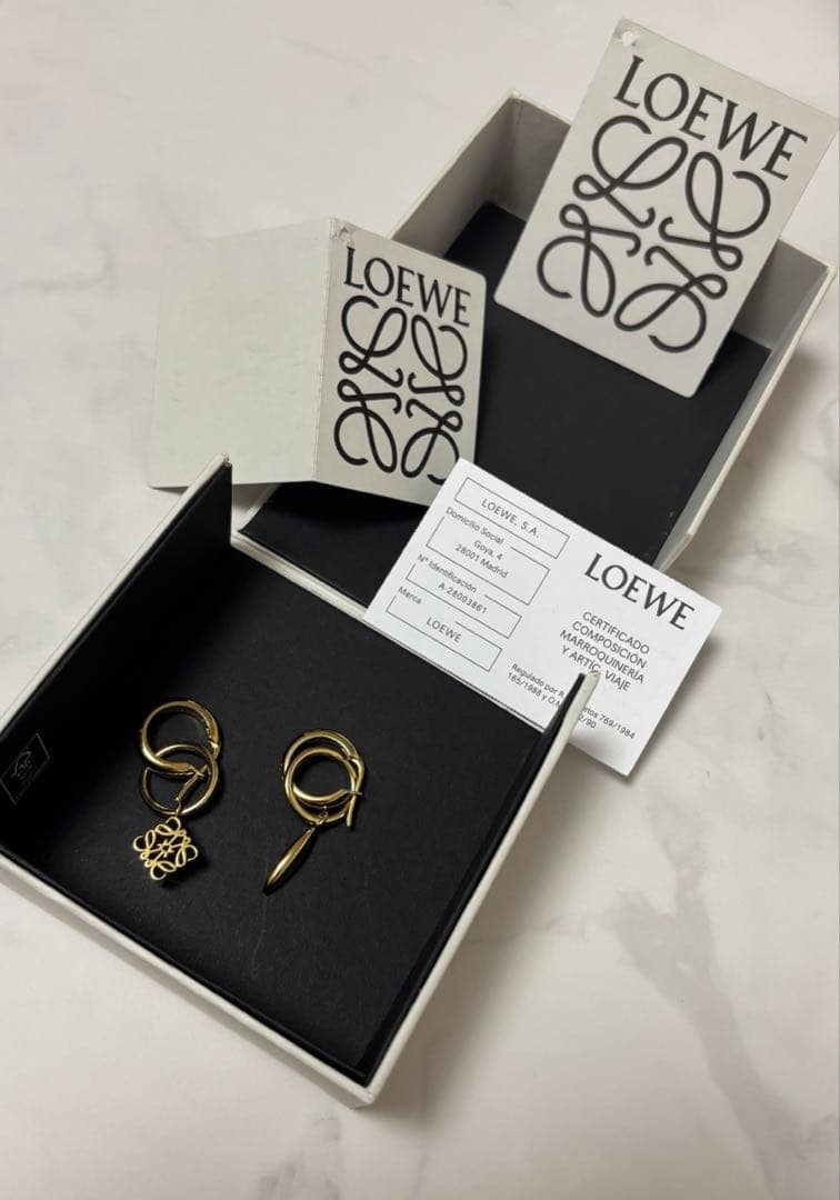 LOEWE♡アンシンメトリー　アナグラム　ピアス　希少