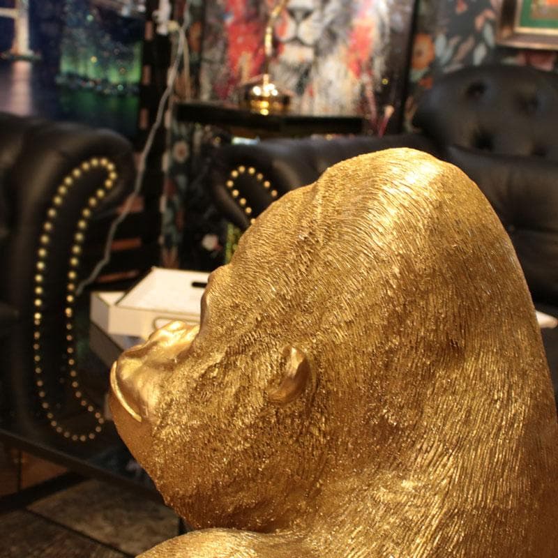 大きなゴリラのオブジェ 置物 インテリア ゴールド ビッグサイズ 143-141