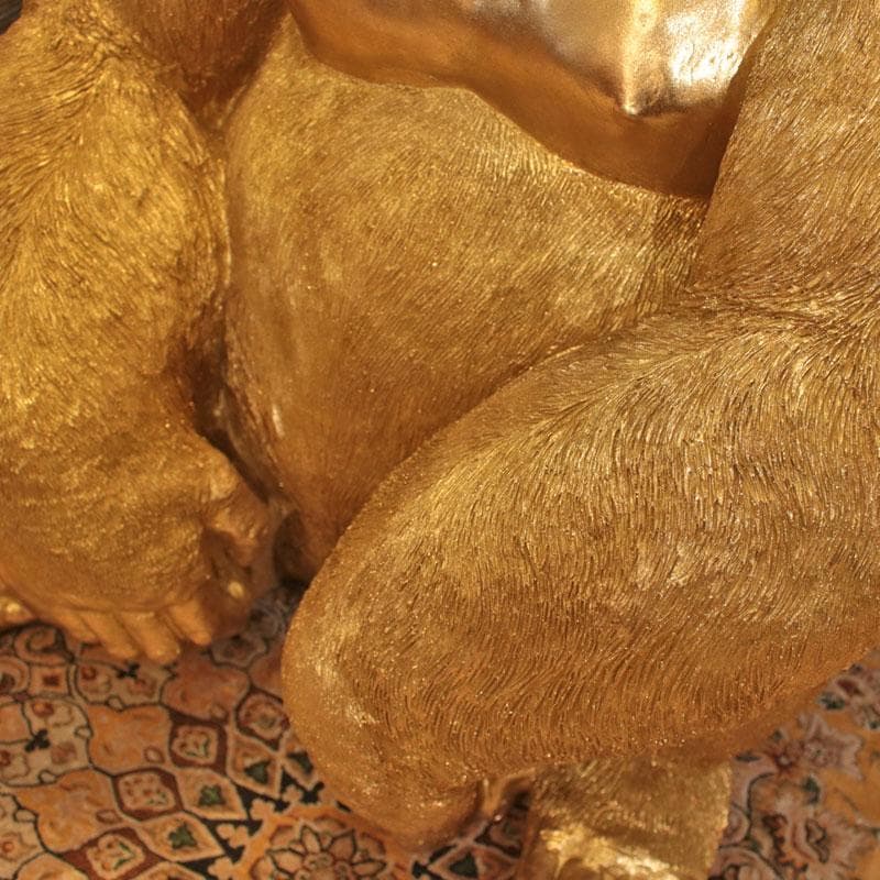 大きなゴリラのオブジェ 置物 インテリア ゴールド ビッグサイズ 143-141