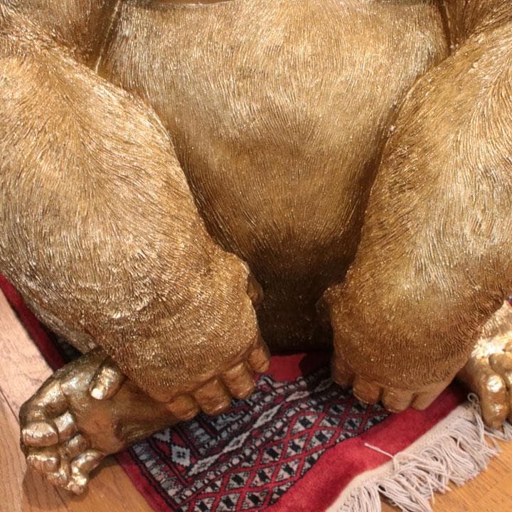 大きなゴリラのオブジェ 置物 インテリア ゴールド ビッグサイズ 143-141