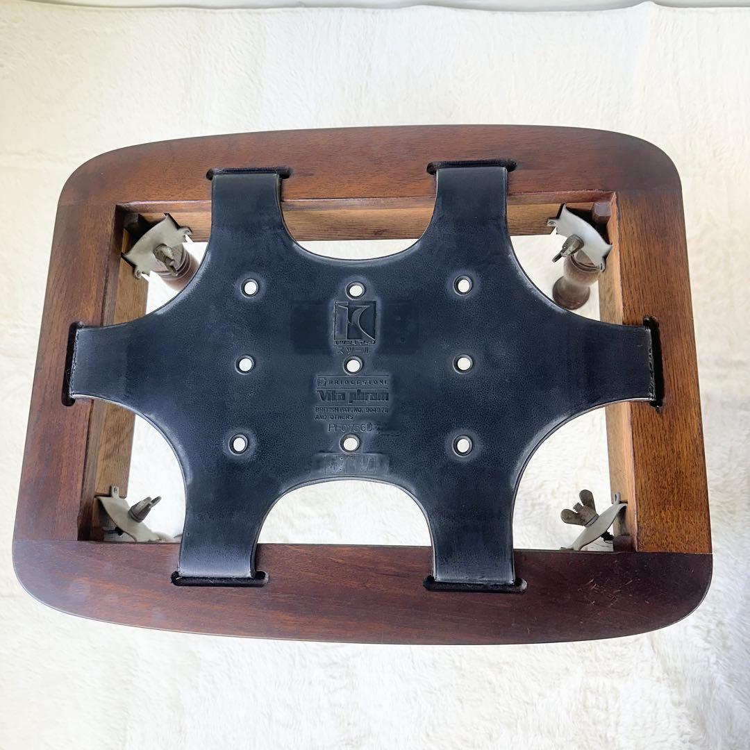 ✨飛騨産業✨キツツキマーク 花柄オットマン